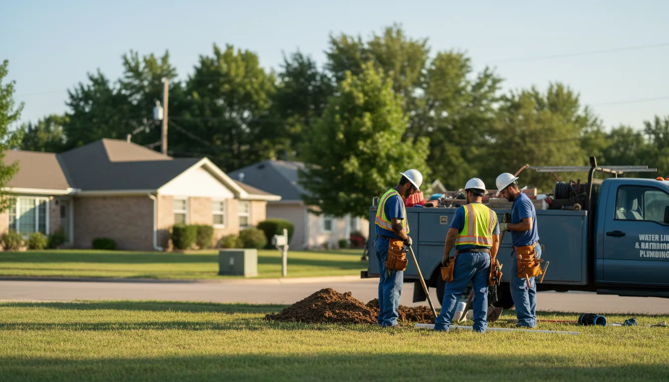 Residential water line and bathroom plumbing service in Owings, MD